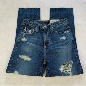 Ag Adriano Goldshmied Phoebe Vintage High Waisted Tapered Leg Jeans